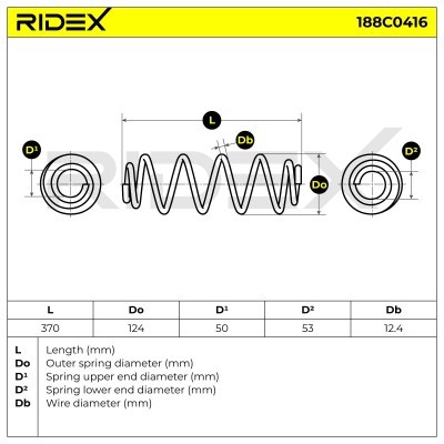 Suspension Spring RIDEX 188C0416 188C0416 - photo 4