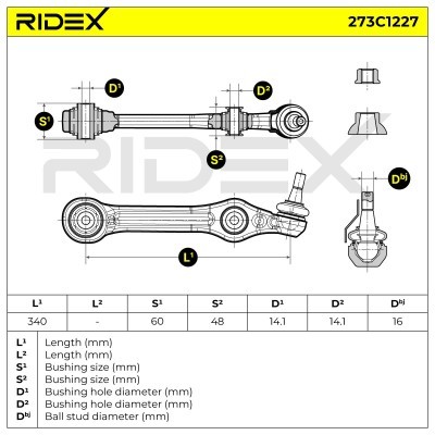 Control Arm RIDEX 273C1227 273C1227 - photo 8