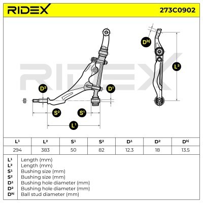 Control Arm RIDEX 273C0902 273C0902 - photo 6