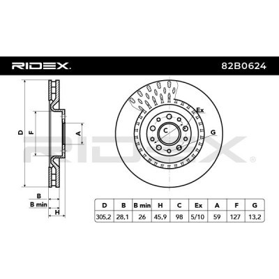 Brake Disc RIDEX 82B0624 82B0624 - photo 6
