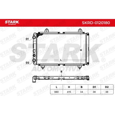 Radiator, Engine Cooling Stark SKRD-0120180 SKRD-0120180 - photo 4