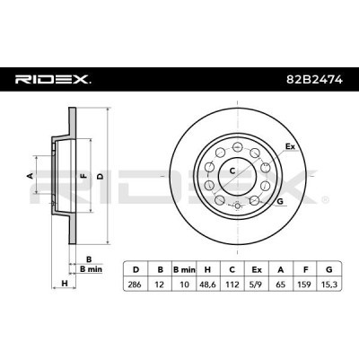 Brake Disc RIDEX 82B2474 82B2474 - photo 4