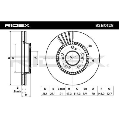 Brake Disc RIDEX 82B0128 82B0128 - photo 6