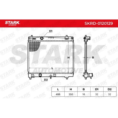 Radiator, Engine Cooling Stark SKRD-0120129 SKRD-0120129 - photo 3
