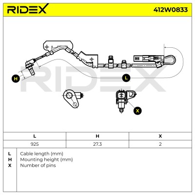 ABS Sensor RIDEX 412W0833 412W0833 - photo 5