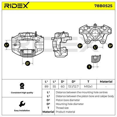 Brake Caliper RIDEX 78B0525 78B0525 - photo 7