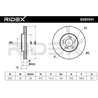 Brake Disc RIDEX 82B1041 82B1041 - photo 7