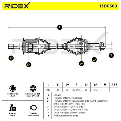 Drive Shaft RIDEX 13D0569 13D0569 - photo 7