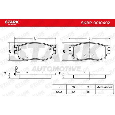 Brake Pads Set Stark SKBP-0010402 SKBP-0010402 - photo 3