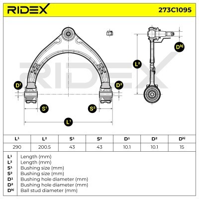 Control Arm RIDEX 273C1095 273C1095 - photo 8