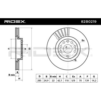 Brake Disc RIDEX 82B0219 82B0219 - photo 7