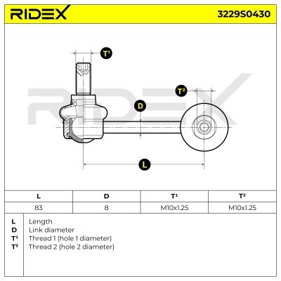 Stabilizer Link RIDEX 3229S0430 3229S0430 - photo 6