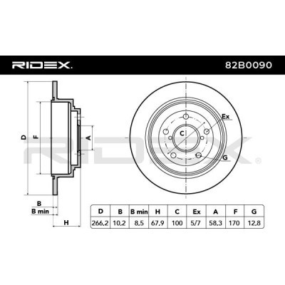 Brake Disc RIDEX 82B0090 82B0090 - photo 4