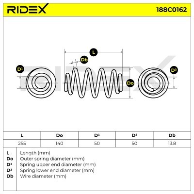 Suspension Spring RIDEX 188C0162 188C0162 - photo 3