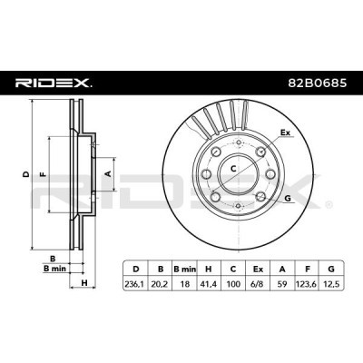 Brake Disc RIDEX 82B0685 82B0685 - photo 6