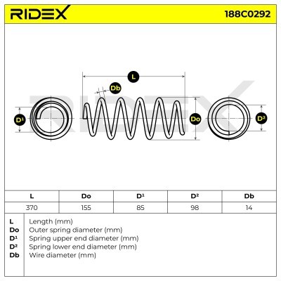 Suspension Spring RIDEX 188C0292 188C0292 - photo 5