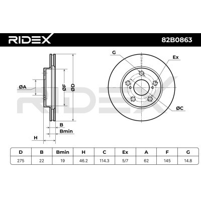 Brake Disc RIDEX 82B0863 82B0863 - photo 3