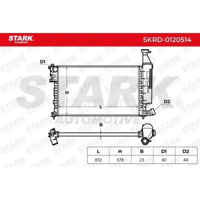 Radiator, Engine Cooling Stark SKRD-0120514 SKRD-0120514 - photo 4