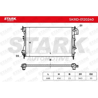 Radiator, Engine Cooling Stark SKRD-0120240 SKRD-0120240 - photo 3