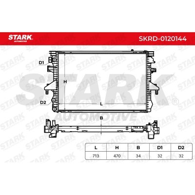 Radiator, Engine Cooling Stark SKRD-0120144 SKRD-0120144 - photo 3