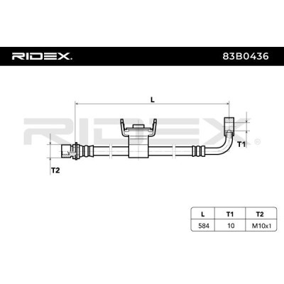 Brake Hose RIDEX 83B0436 83B0436 - photo 4