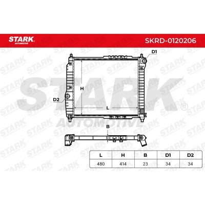 Radiator, Engine Cooling Stark SKRD-0120206 SKRD-0120206 - photo 4