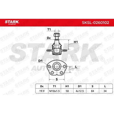 Ball Joint Stark SKSL-0260102 SKSL-0260102 - photo 3