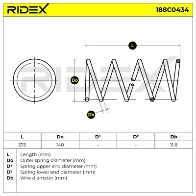 Suspension Spring RIDEX 188C0434 188C0434 - photo 4