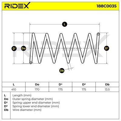 Suspension Spring RIDEX 188C0035 188C0035 - photo 4