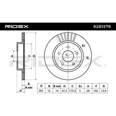 Brake Disc RIDEX 82B1578 82B1578 - photo 5