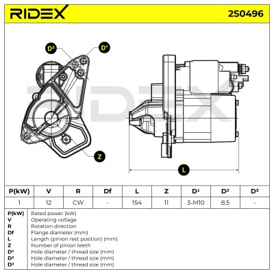 Starter RIDEX 2S0496 2S0496 - photo 7