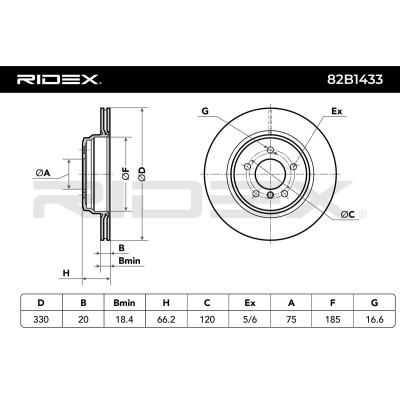Brake Disc RIDEX 82B1433 82B1433 - photo 6