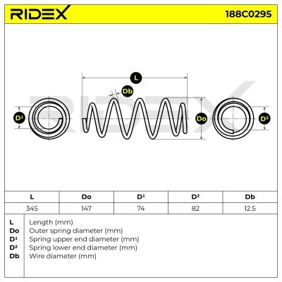 Suspension Spring RIDEX 188C0295 188C0295 - photo 4