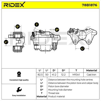Brake Caliper RIDEX 78B1876 78B1876 - photo 6