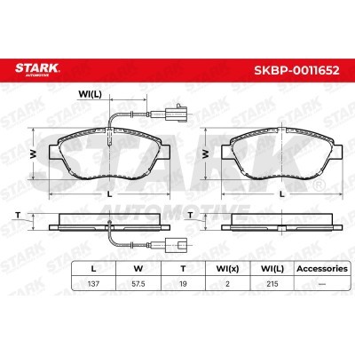 Brake Pads Set Stark SKBP-0011652 SKBP-0011652 - photo 5