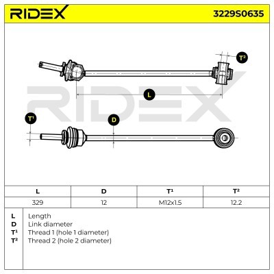 Stabilizer Link RIDEX 3229S0635 3229S0635 - photo 6
