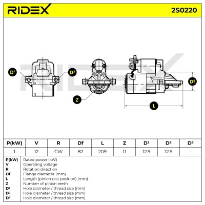 Starter RIDEX 2S0220 2S0220 - photo 6