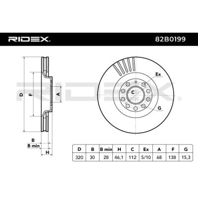 Brake Disc RIDEX 82B0199 82B0199 - photo 6