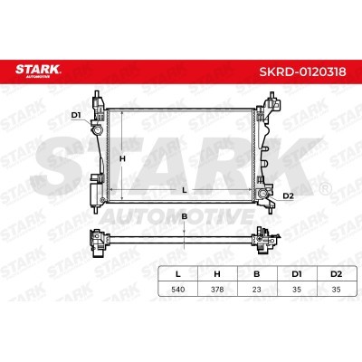 Radiator, Engine Cooling Stark SKRD-0120318 SKRD-0120318 - photo 5