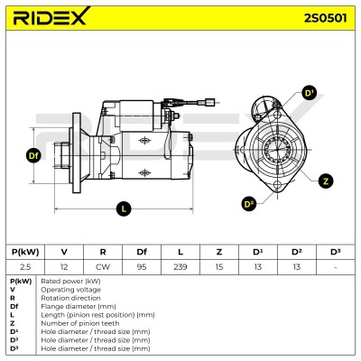 Starter RIDEX 2S0501 2S0501 - photo 5
