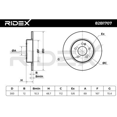 Brake Disc RIDEX 82B1707 82B1707 - photo 7