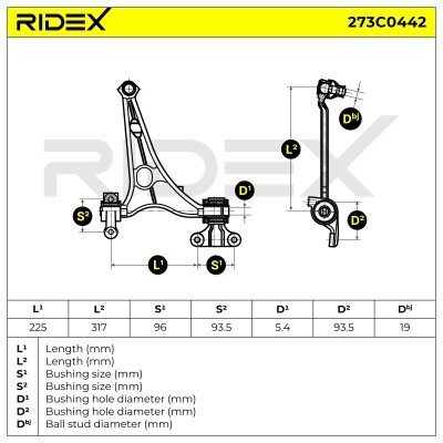 Control Arm RIDEX 273C0442 273C0442 - photo 10
