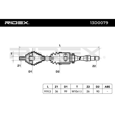 Drive Shaft RIDEX 13D0079 13D0079 - photo 6