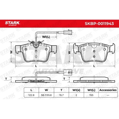 Brake Pads Set Stark SKBP-0011943 SKBP-0011943 - photo 6