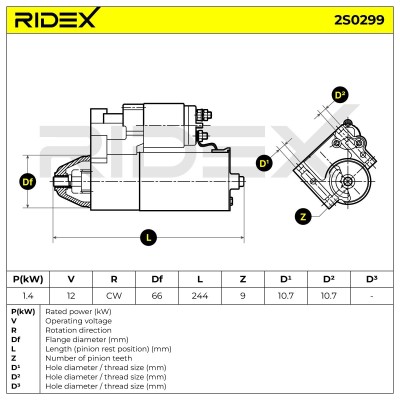 Starter RIDEX 2S0299 2S0299 - photo 7