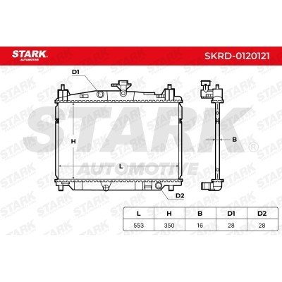Radiator, Engine Cooling Stark SKRD-0120121 SKRD-0120121 - photo 3