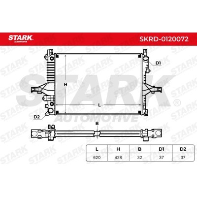 Radiator, Engine Cooling Stark SKRD-0120072 SKRD-0120072 - photo 6