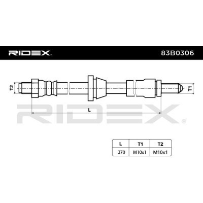 Brake Hose RIDEX 83B0306 83B0306 - photo 4