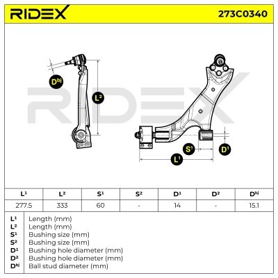 Control Arm RIDEX 273C0340 273C0340 - photo 6