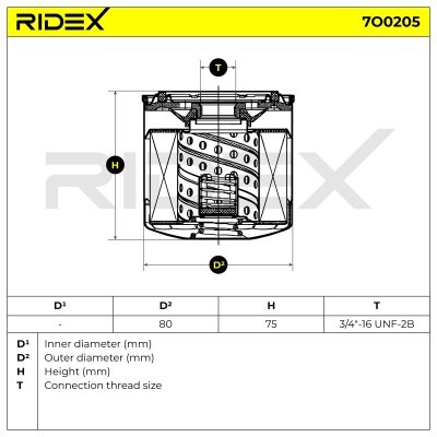 Oil Filter RIDEX 7O0205 7O0205 - photo 5